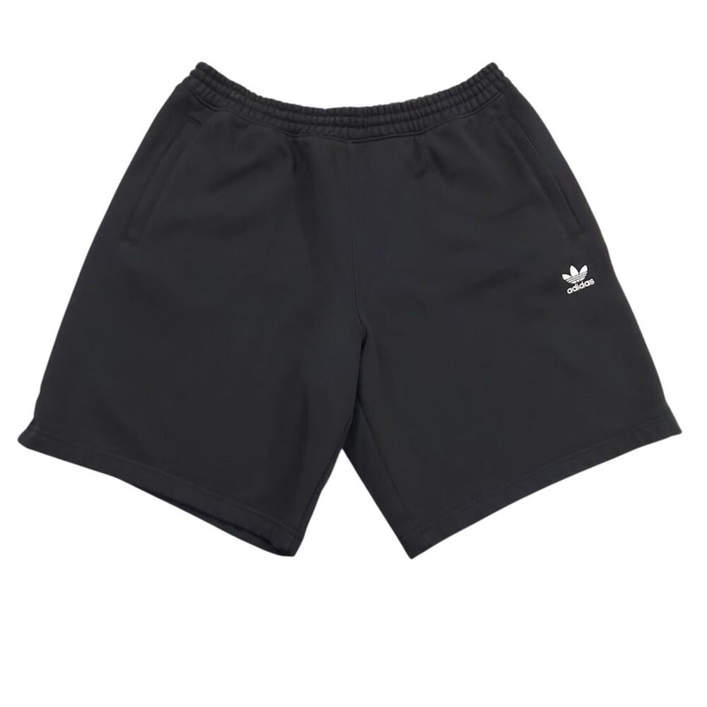 Adidas Originals Fleece Sweat Shorts Mens XL Black  Zip Pocket Streetwear Gym